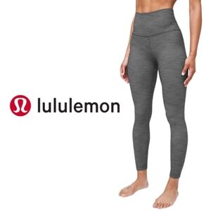 Lululemon Align Pant II 25" Mini Heathered Herringbone Heathered Black White - 6
